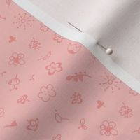 Dainty Peach Flowers Repeat1