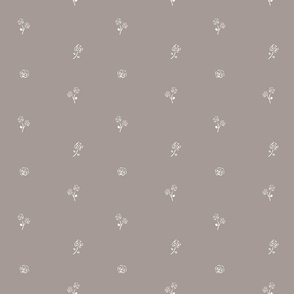 My Little Paris Dainty Flowers in French Grey Solid | Small Version