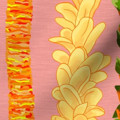 jumbo -Hawaiian flower Lei Stand--peach texture