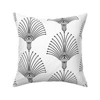 Art Deco Luxe Great Gatsby Golden Twenties Style Pattern Black On White