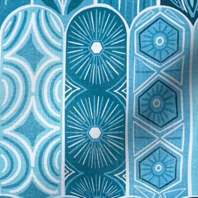Blue Dawn - Art Deco Mosaic Tiles