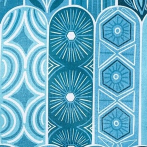 Blue Dawn - Art Deco Mosaic Tiles