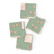 (M) A surrealist's library - bibliophilia for book lovers pastel green