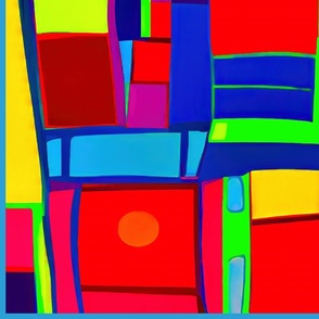 red blue yellow green rectangles L