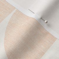Warm Minimalist Arch with Fabric Texture in Tonal Soft Pink and Cream Linen