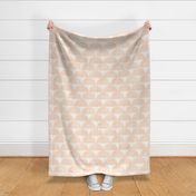 Warm Minimalist Arch with Fabric Texture in Tonal Soft Pink and Cream Linen