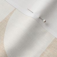 Warm Minimalist Arch with Fabric Texture in Tonal Beige Tan and Cream Linen