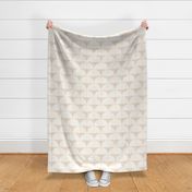 Warm Minimalist Arch with Fabric Texture in Tonal Beige Tan and Cream Linen