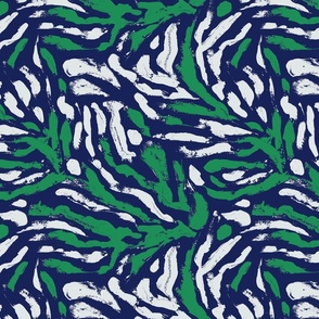 Blue Green Zebra Large