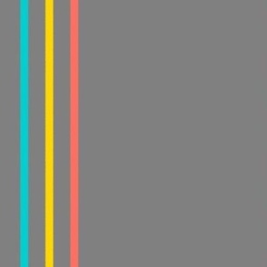 Beach Bird Tumble Stripes on Gray