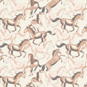Harmony of Horses Soft Neutral Beige/ Ecru White (M)
