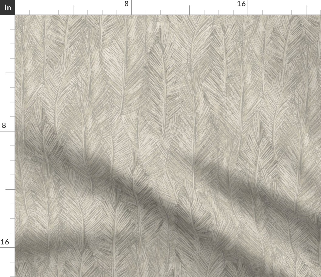 Feather textured wallpaper in beige
