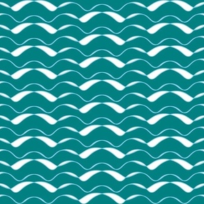 Ocean White Caps on Teal