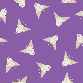 (L) Origami spring Butterfly-Mauve/purple