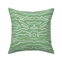 Abstract Topographic Texture in Green for Wallpaper & Fabric