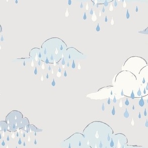 Clouds and rain drops