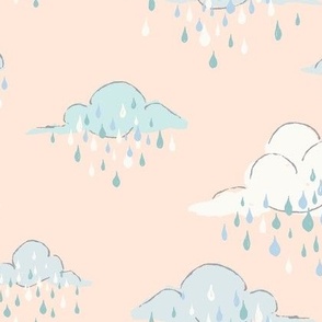 Clouds and rain drops