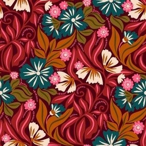 Strong colors floral pattern 