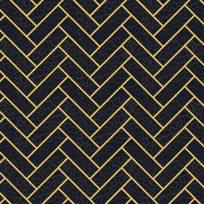 Herringbone / Chevron black and Gold (metallic) Textured Wallpaper-black-thin lines
