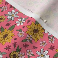 Sweet Sunflower Summer(6x6) | Pink Sunflower | Summer Floral