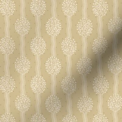 Cosette: Golden Tan Bouquet Ribbon Stripe, Neutral Small Floral