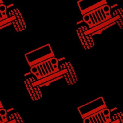 Bigger 4x4 Jeeps Red on Black