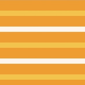 Orange Breton Colorful Multi Stripe with Cream and Sunshine Yellow Thin Horizontal Beach Stripes