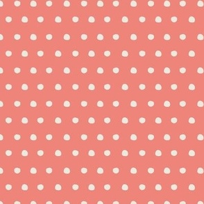Large Pink and Beige Tiny Polka Dots (P-1)(10.5"/12")