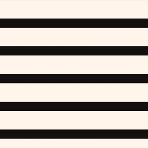 Classic Breton Black and White Stripes Midnight Black and Cream Timeless Nautical Horizontal Stripe