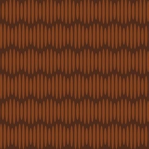 Whimsical Waves // medium print // Boho Chocolate Brown Textured Wavy Horizontal Stripes on Dark Brown