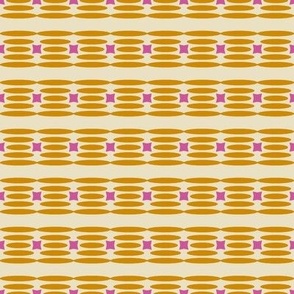Starlit Rhythms // medium print // Playful Golden Yellow Textured Horizontal Stripes and Stylized Stars on Creamy White