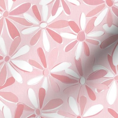 Charming Daisy Delight Textured Pink Floral Pattern
