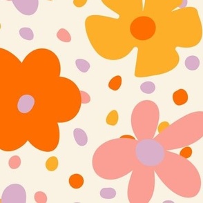 Retro Sunny Floral Dots 2