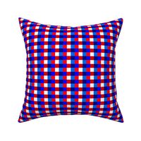 Patriotic July Checkers 1/2" red white blue check