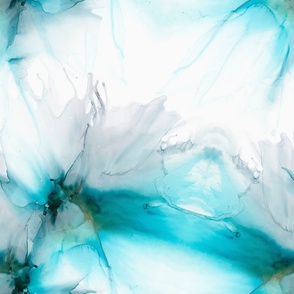 Teal Abstract Watercolor Textures