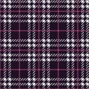 Orchid Pink, Midnight Black and White Plaid - Mini