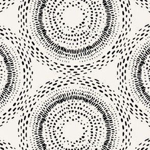Hand drawn circle seamless pattern
