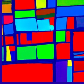 abstract squares rectangles L