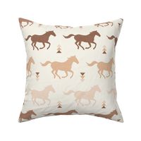 Running Horses Silhouette Rainbow in Neutral Brown/ off white (M)
