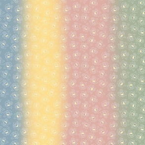 24" rainbow sun eclipse polka  dots