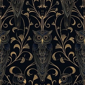 gothic art deco owl