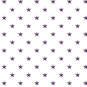 Little barn stars in purple and white. Extra small scale