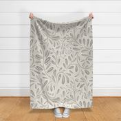 Modern Leaves Large Scale Taupe