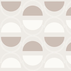 Geometric Shapes - Neutral Colors Nude Sand Monochromatic Minimalist Calming Beige Modern Wallpaper Contemporary