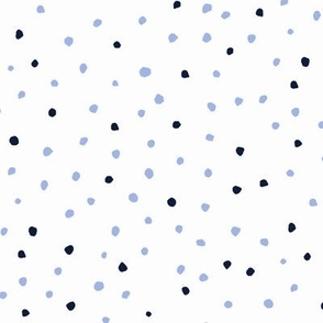 blue navy sprinkle dots