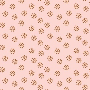 spotty dots soft pink and tan