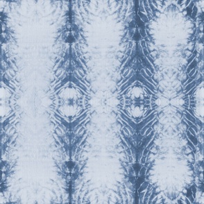 (XL) Shibori organic striped - navy blue