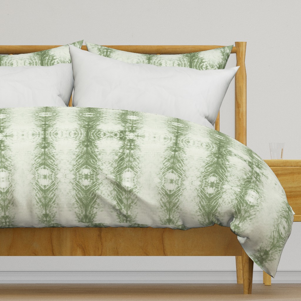 (L) Shibori organic striped - sage green