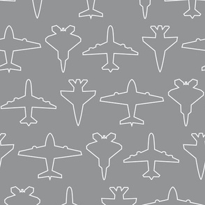 Airplane Fighter Jets on Gray color 47