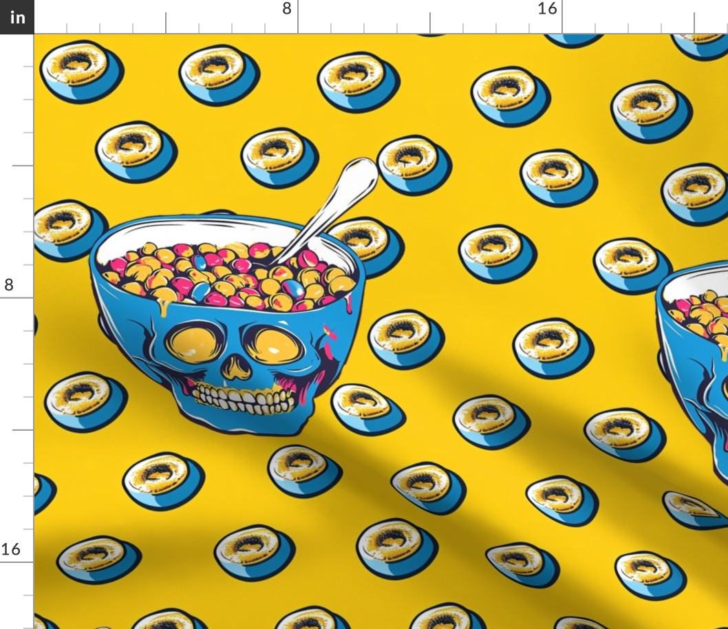 Skull Bowl Cereal Pop Art